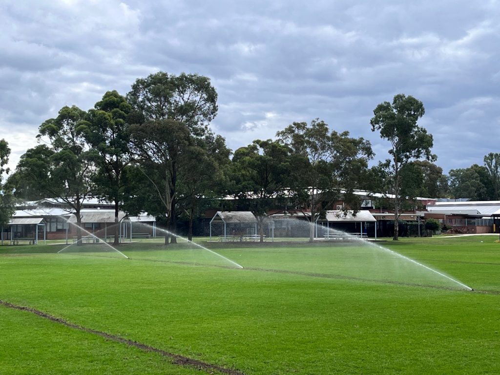Sydney school sports field sprinkler system